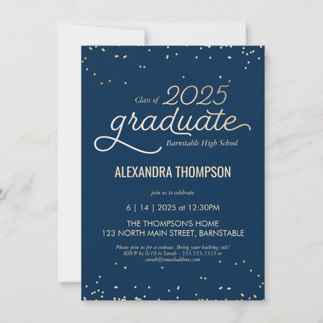 Classe de fin d'études de 2025 Invitation (Devant)
