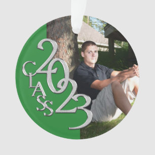 Classe de Graduation de 2023 Photo verte et argent