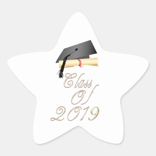 Classe De Graduation Des Stickers 2019 Étoiles (Devant)