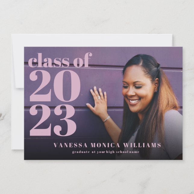 Classe de lavande 2022 Faire-part de graduation ph (Devant)
