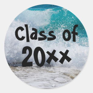 Classe de Surf 2018 Ocean Waves Graduation Sticker