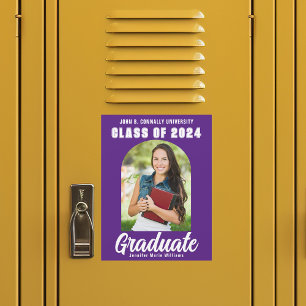 Classe de violet de 2025 Graduation Photo Magnet C