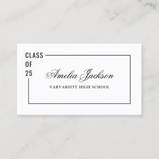Classe Design De 25 Graduation - 25 - Carte Nom (Devant)