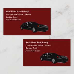 Classé Deux Côtés Uber Ride Hailing Cartes de visi
