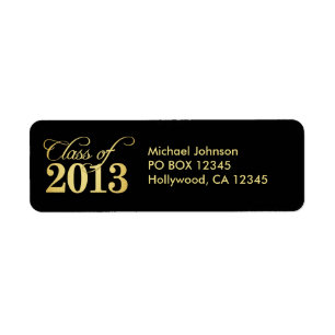 Classe élégante de noir et d'or de 2013