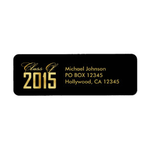 Classe élégante de noir et d'or de 2015