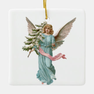 Classé en céramique de Noël Ornement Blanc Ange