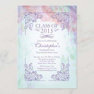 Classe moderne de 2015 Graduation Party Invitation