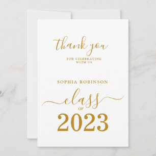Classe moderne de 2023 Carte de remerciements de g