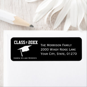 Classe moderne Gras noir de fin d'études de 20XX