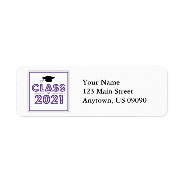 Classe Of 2021 Return Address Labels (Devant)