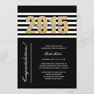 Classe par bandes de 2015 Graduation Invitation