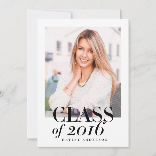 CLASSE PHOTO DE DIPLÔME 2016 Invitation (Devant)