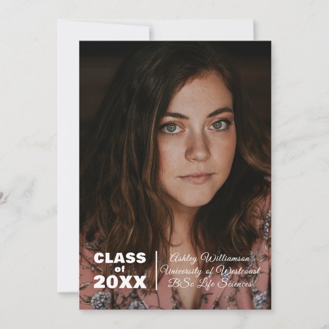 Classe photo moderne 20XX Faire-part de graduation (Devant)