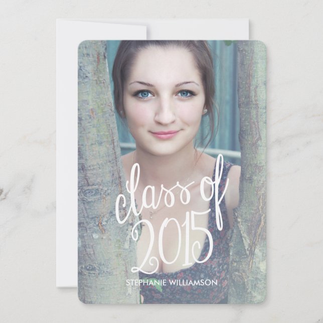 Classe photo moderne chic de 2015 Invitation de di (Devant)