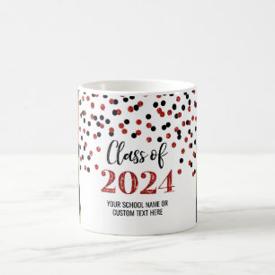 Classe rouge noire de Mug de café 2024