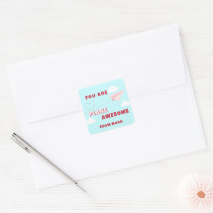 Classe Valentine's Day Plane Étonnant Sticker