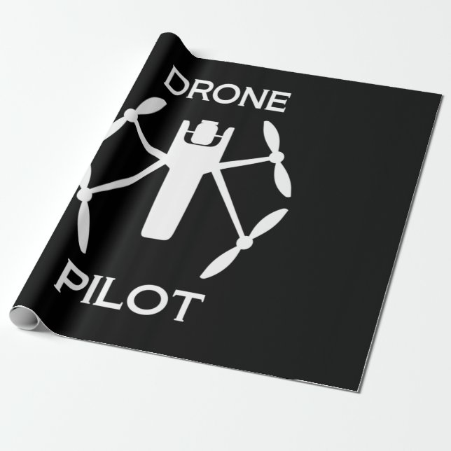 Classes Drone Pilot Wrapping Paper (Unrolled)