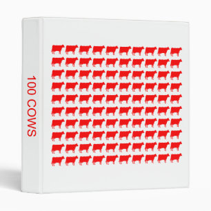 Classeur 100 vaches - Rouge