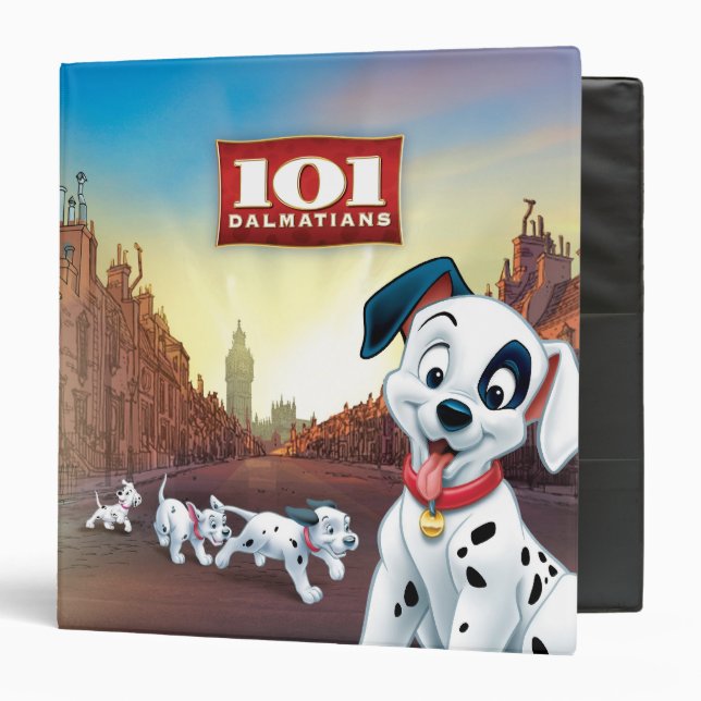 Classeur 101 Patches dalmates qui balancent sa queue (Devant/Intérieur)