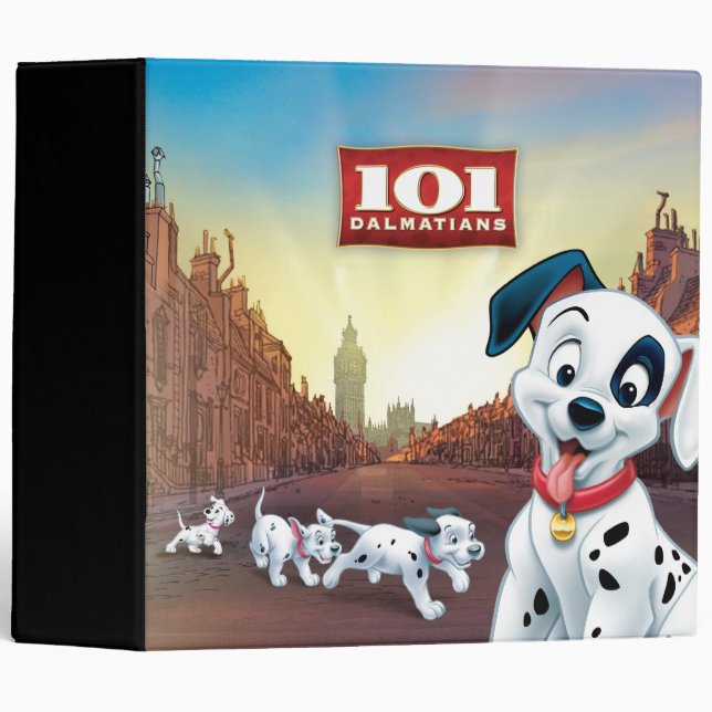 Classeur 101 Patches dalmates qui balancent sa queue (Devant/Côté)