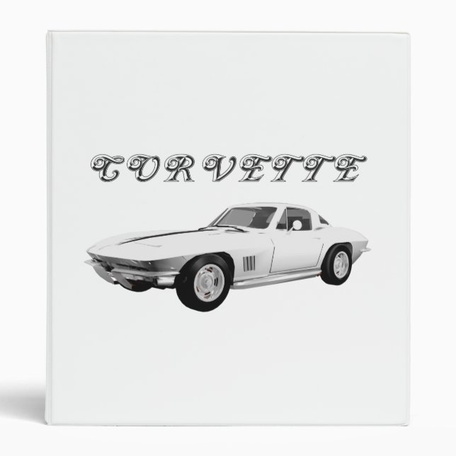 Classeur 1967 Corvette Sports Car : Finition blanche : Clas (Devant)
