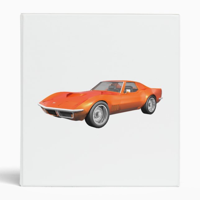 Classeur 1970 Corvette Sports Car : Orange Finale : Classeu (Devant)