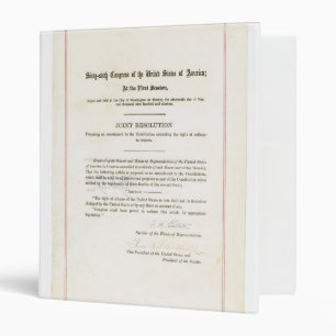 Classeur 19ème Amendement à la constitution d'Etats-Unis