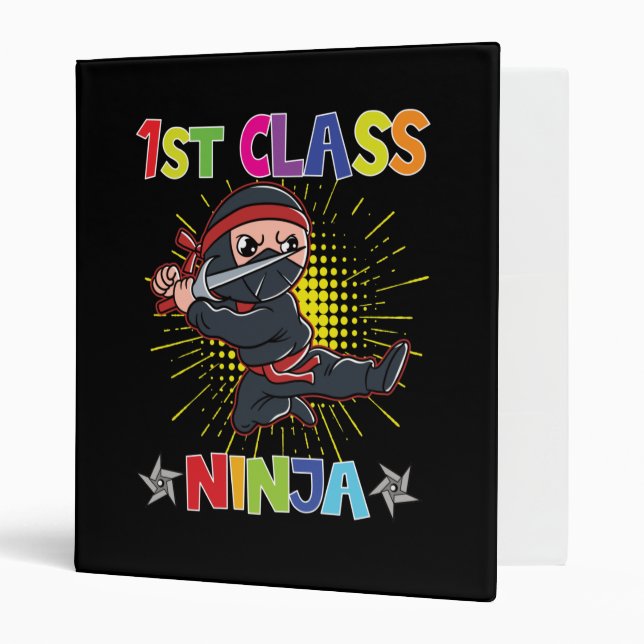 Classeur 1ère classe Ninja Enseignement (Devant/intérieur)