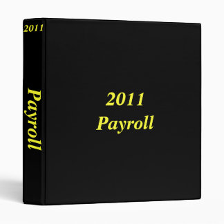 Classeur 2011 de feuille de paie
