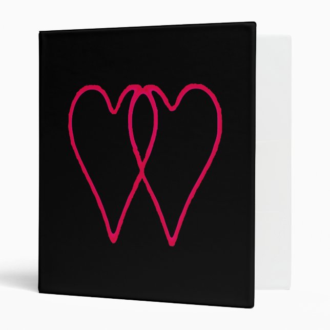 Classeur 2 Coeurs ensemble dans l'amour Le MUSÉE Zazzle Cad (Devant/intérieur)