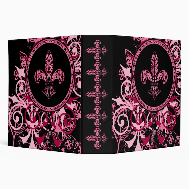 Classeur 2 de Fleur de lis Pink (Arrière-plan)
