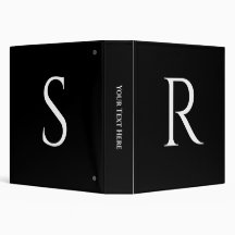 2 Grands Monogrammes Blancs, Initiales sur Fond No