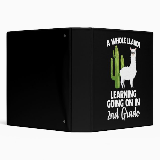 Classeur 2e Grade Teacher Kids Back To School Llam (Arrière-plan)