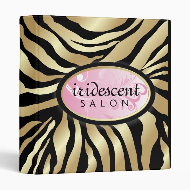 Classeur 311-Iridescent zèbre d'or - rose (Devant/Côté)