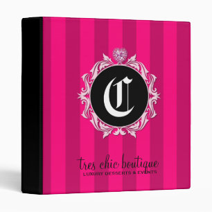 Classeur 311 rayures roses chics de Tres