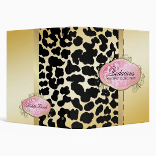 Classeur 311 taches d'or de léopard de boutique Bodacious