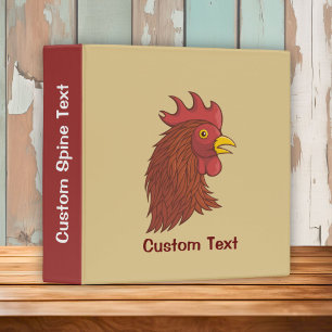 Classeur 3 anneaux Tête de Coq Rouge