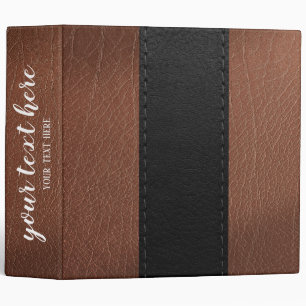 Classeur 3 anneaux texture aspect cuir