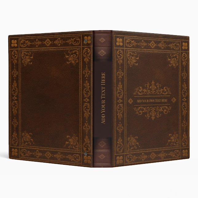 Classeur 3 anneaux vintage personnalisé (Arrière-plan)