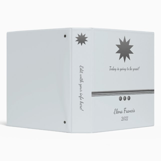 Classeur 3 Sphere Silver Text Professionnel 3 Cercles Class (Arrière-plan)
