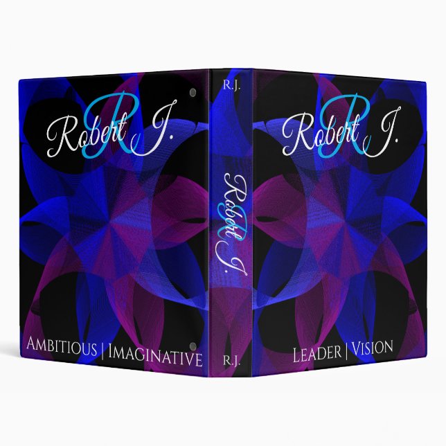 Classeur 3D To 2D Geometric Cylinder Ring Binder (Arrière-plan)