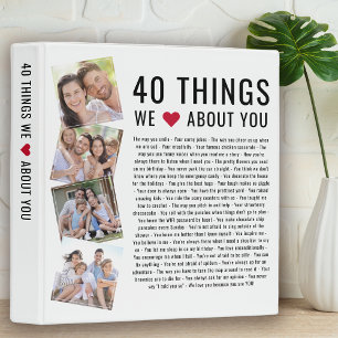 Classeur 40 Choses Que Nous Aimons De Vous Album photo d'
