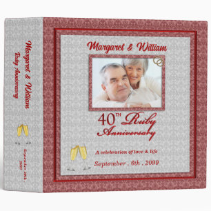 Classeur 40e anniversaire de Ruby Damask