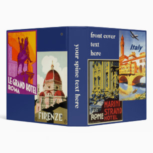 Classeur 4 Poster-Art Vintage voyage différent d'Italie