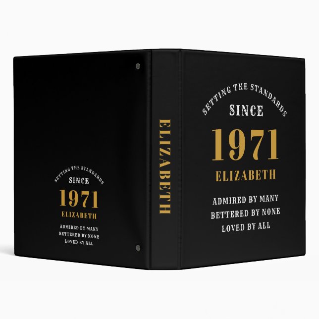 Classeur 50e anniversaire 1971 Black Gold pour sa personnal (Arrière-plan)