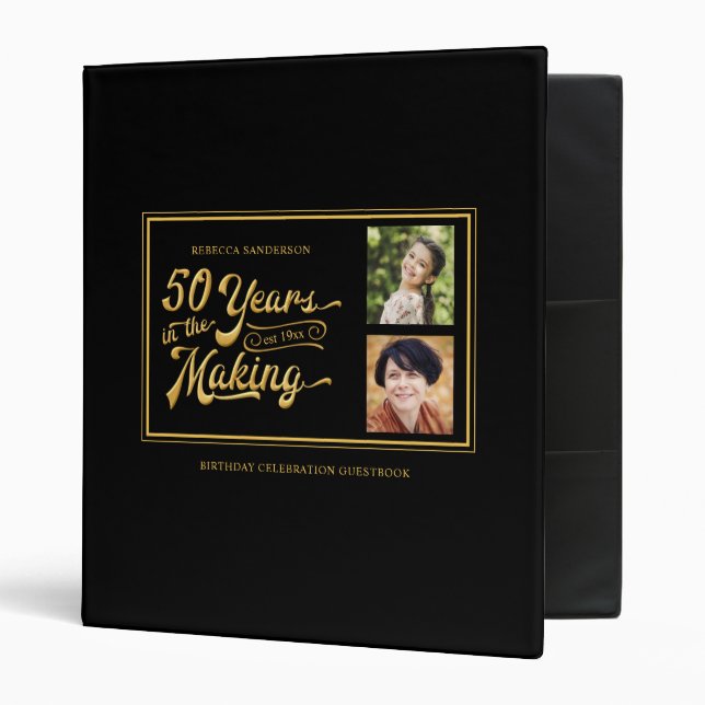 Classeur 50e anniversaire Alors et maintenant Photos Retro  (Devant/intérieur)