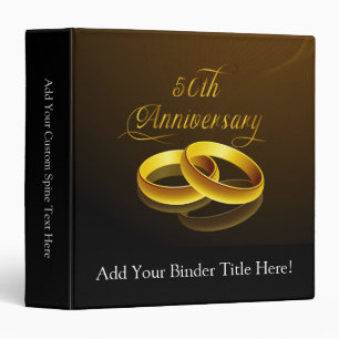 Classeur 50e anniversaire Script Gold