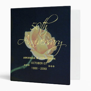Classeur 50e Rose du cinquantième anniversaire de Mariage d