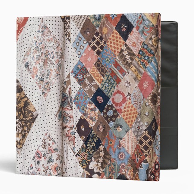 Classeur 53 : Détail d'un édredon de patchwork fait par Mme (Devant/Intérieur)